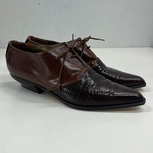 VIA SPIGA Leather Loafer Shoes in Brown Size 8  51AA Narrow
